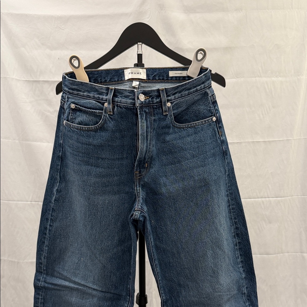 Frame Denim Dark Blue Flare & Wide Leg Jeans